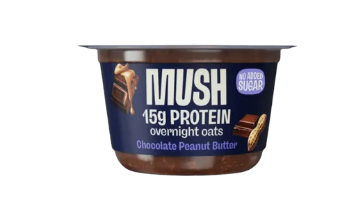 MUSH Chocolate Peanut Butter Protein Overnight Oats