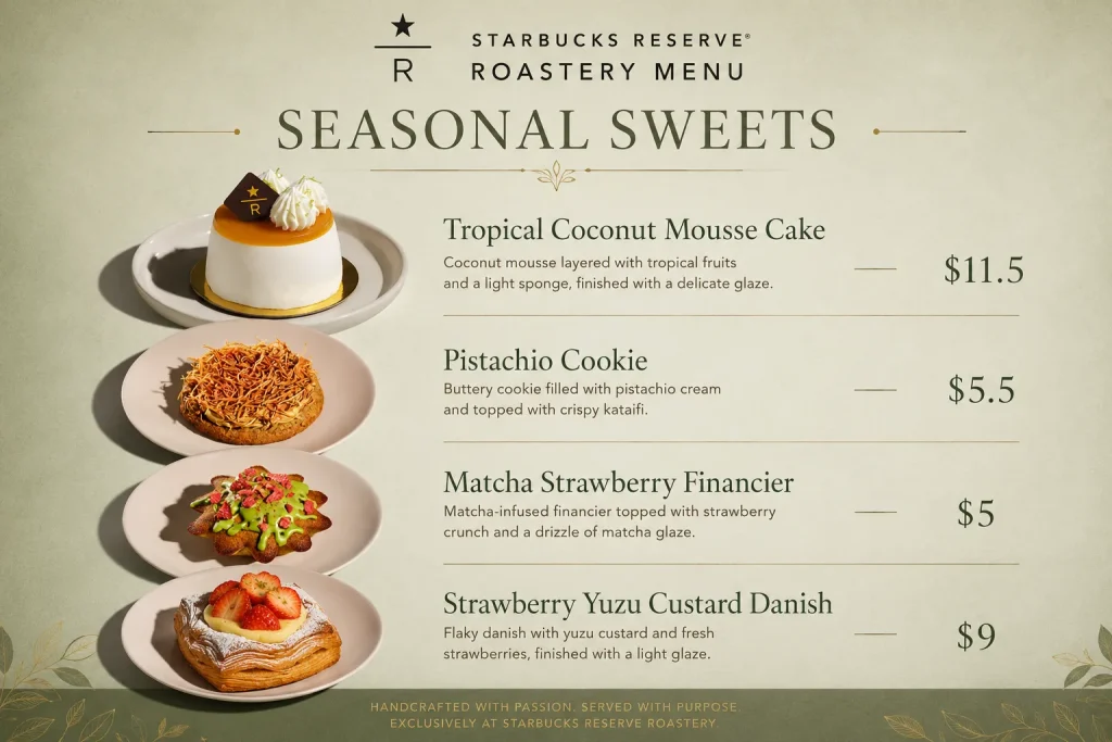 Starbucks Reserve Roastery Menu