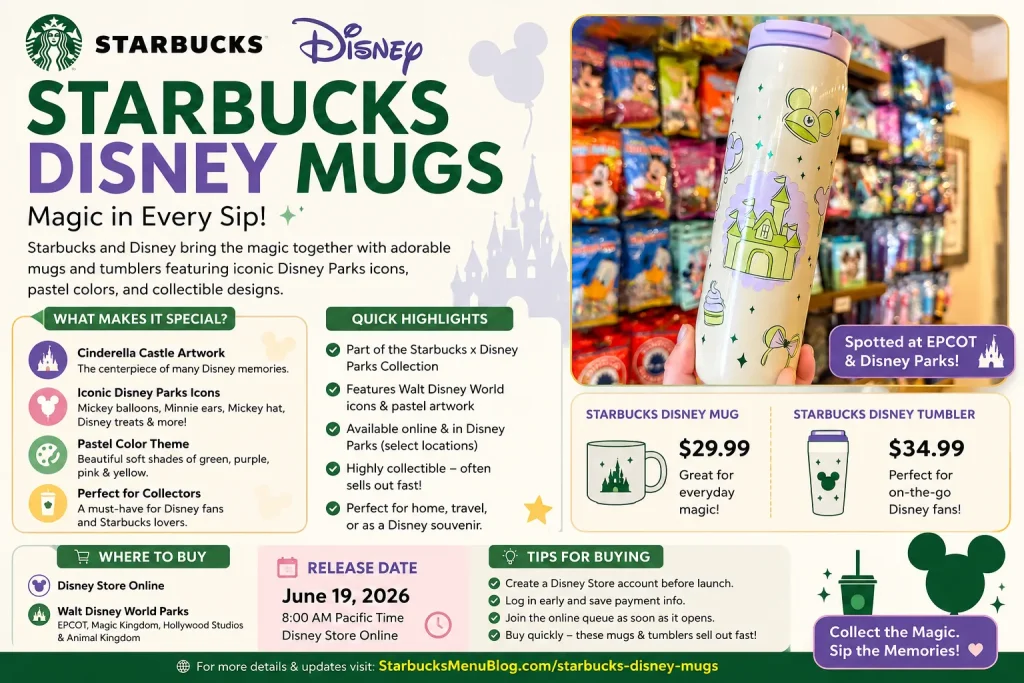Starbucks Disney Mug and Tumbler Release Date