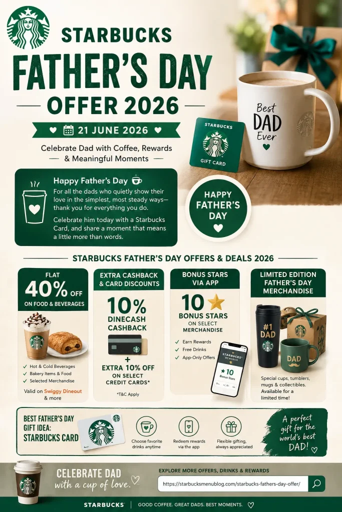 Starbucks Father’s Day Offers