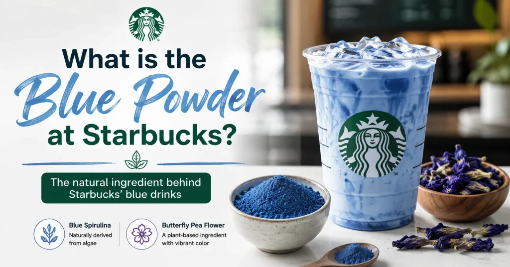 What is the blue powder at Starbucks made of blue spirulina natural ingredient used in Starbucks drinks
