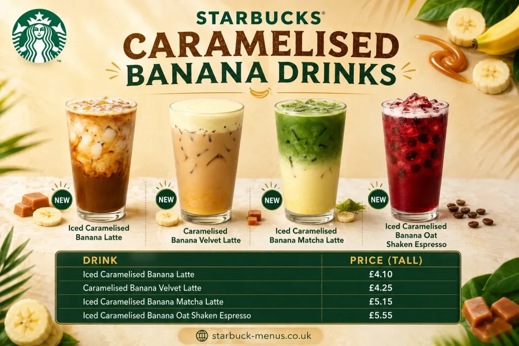 starbucks Caramelised Banana Drinks